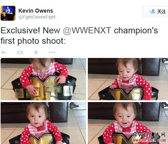 WWE NXT冠军秀女儿萌照